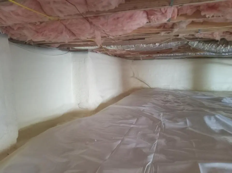 Crawl space encapsulation with closed-cell spray foam for Roof Leak Repair in Etowah